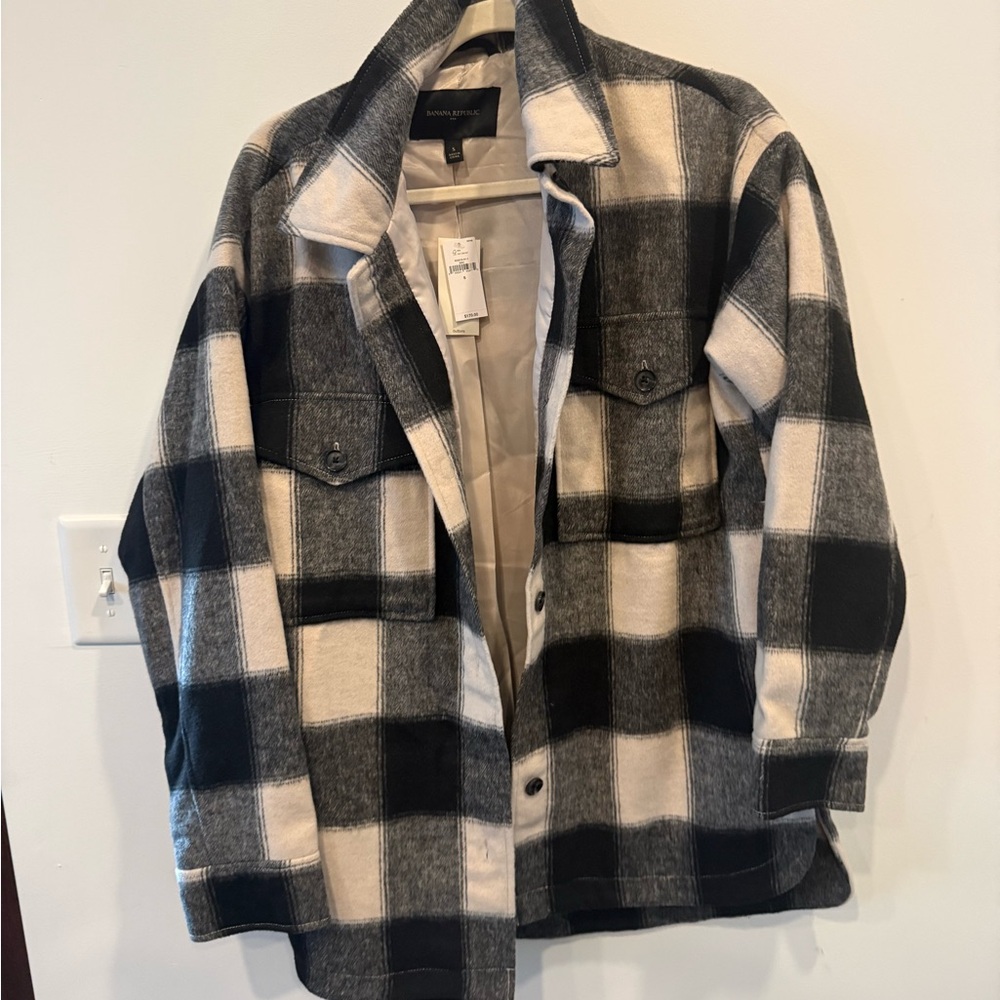 Banana Republic Plaid Shacket Jacket